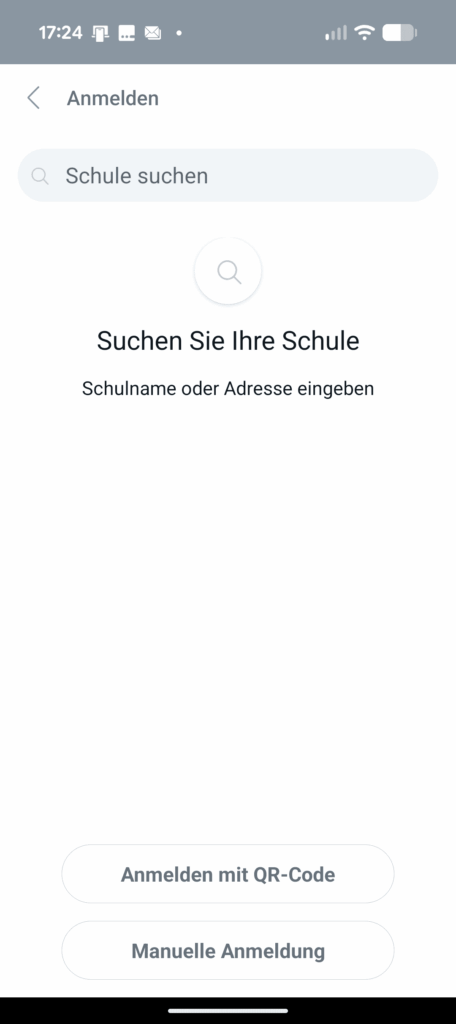 Bild der Appanmeldung